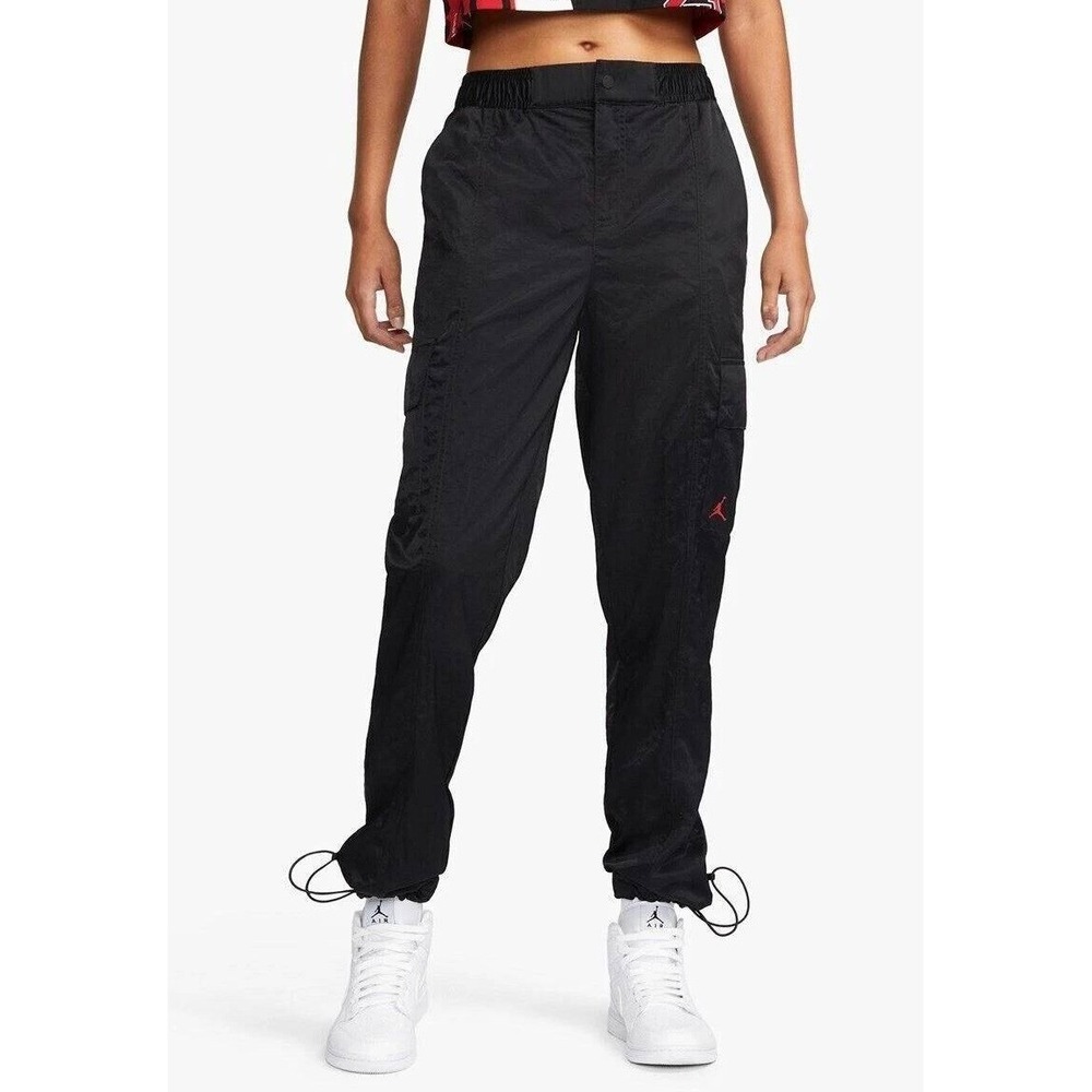 Nike Air Jordan Heritage Utility Cargo Track Pants Womens S Black Run Jog Travel
